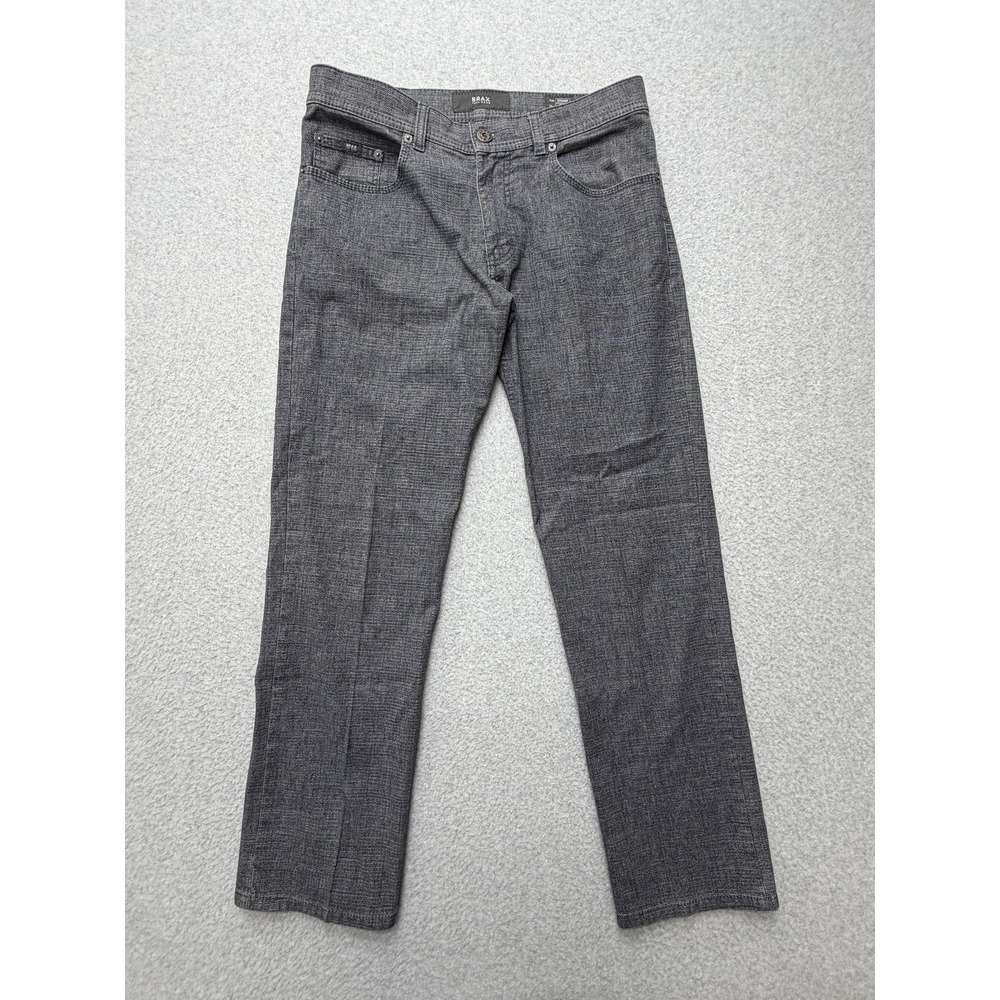 Brax Pants Mens 31x32 Actual‎ 30x28 Gray Charcoal Cooper Fancy Regular Straight